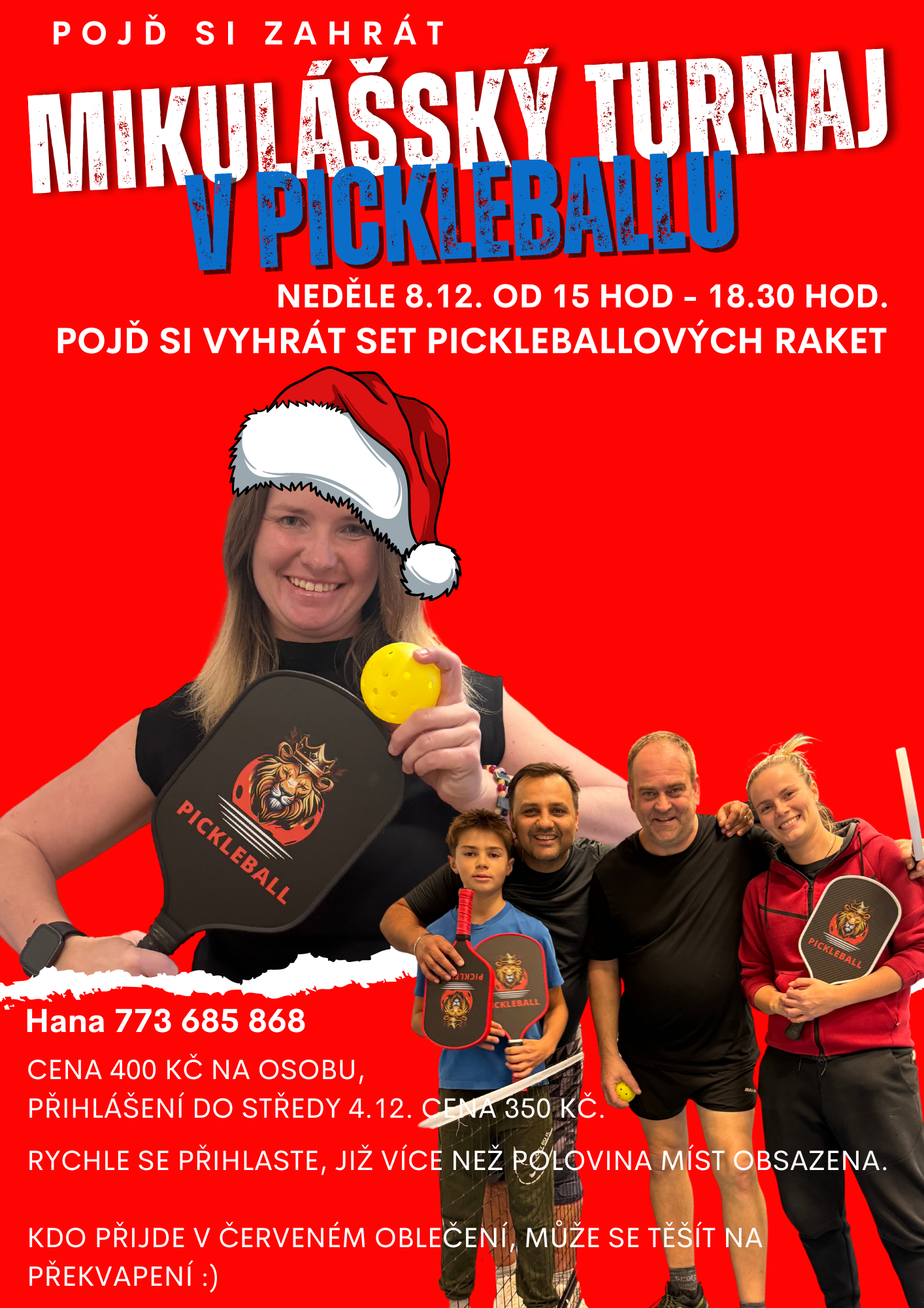 Mikulášský turnaj pickleballu 8.12. 2024
